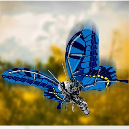 Science and Technology Series Simulation Insects Hand-made Swallowtail Butterflies Assembled Building Blocks DIY