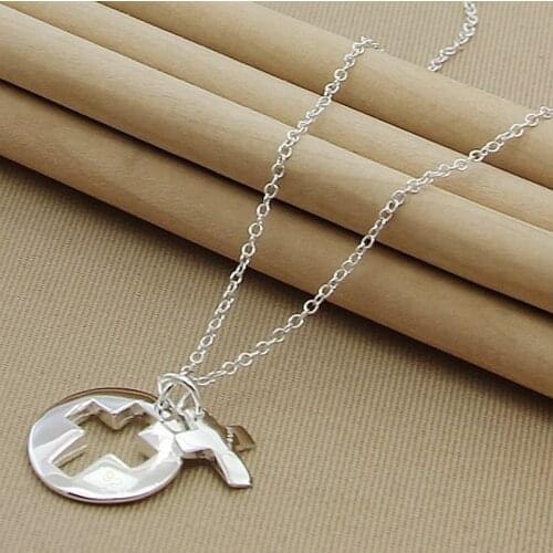 BABYLLNT Wholesale Price Necklace 925 Sterling Silver Fashion Round Cross Pendant Necklaces For Women Men Gift