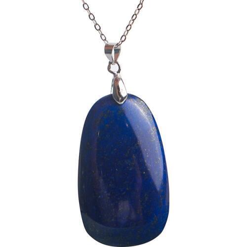 Genuine Natural Lapis Lazuli Gems Stone Pendant Necklace Trendy 3*23*6mm Men Bead Free Shipping Fashion Women Crystal Pendant