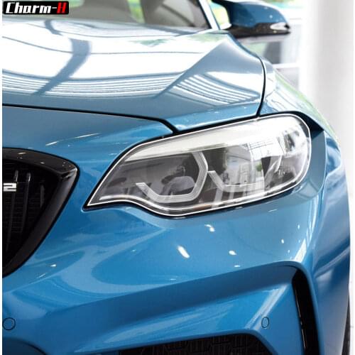 2 Pcs Self Healing TPU Protection Transparent Stickers Car Headlight Protective Film for BMW M2 F87 Competition CS 2016-On