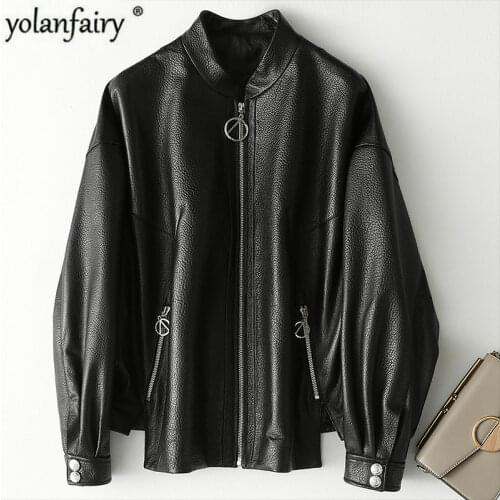 Женские кожаные куртки QYLVAWOY China At AliExpress