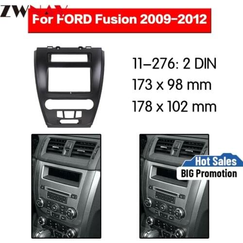 Car DVD Player frame For FORD Fusion 2009-2012 2DIN Black Auto Radio Multimedia NAVI fascia