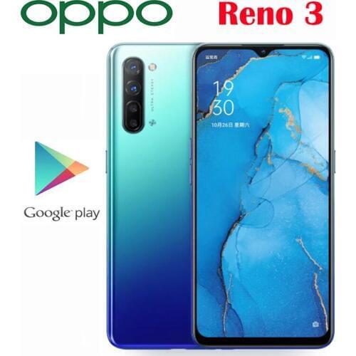 Original Official New Oppo Reno 3 Cell Phone MTK1000L Octa Core 6.4inch 64MP+8MP+2MP+2MP Real Cameras NFC 4025mAh Battery