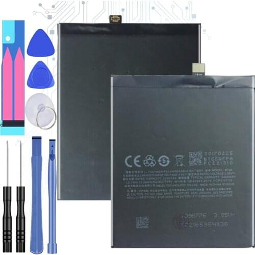 BT66 Replacement Battery for Meizu PRO 6 Plus M686 M686G M686Q 3400mAh +Tracking Number