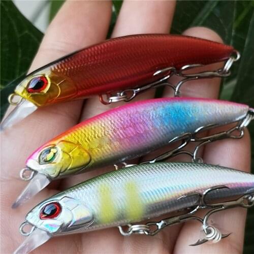 Swolfy 3pcs 6cm/5.5g Crankbait Fishing Lures Fishing Lure Artificial Fishing Lure River Minnow Pesca Minnow Hard Bait Wobbler