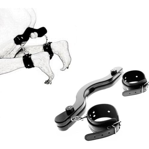 Male BDSM Ball Scrotum Stretcher penis lock handcuff ankle bondage Exerciser fixture Delay ejaculation wood slave Sex Toy men