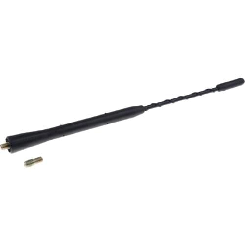 225mm Universal Fit Stubby Car Antenna AM/FM Radio Aerial Mast Screw Black