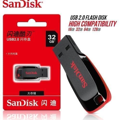 SanDisk USB flash pen drive 64gb 128gb usb 2.0 CZ50 flash disk usb flash drive memoria usb 16gb 8gb memory stick pen drive 32gb