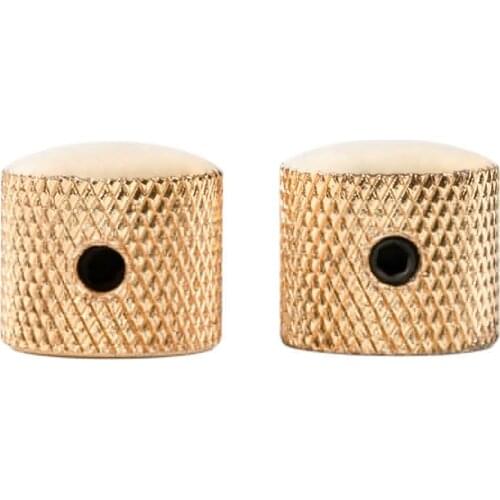2pcs Plated Volume Speed Control Knobs Dome Tone for Electric Guitar Bass Parts