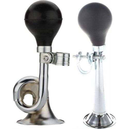 2 Pcs Non-Electronic Trumpet Loud Bicycle Cycle Bike Bell Vintage Retro Bugle Hooter Horn 18cm & 22cm