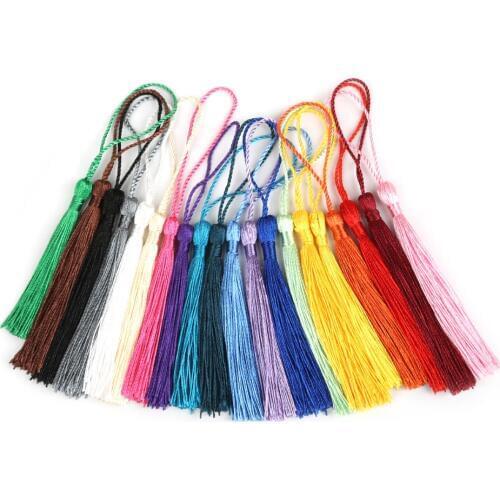 32pcs/Pack Polyester 13cm Silk Tassels Fringe Mix 21 Colors Pick Tassels Hanging Curtains For S ewing Garment Home Decoration