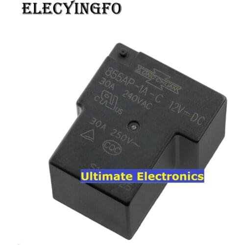 5pcs 855AP-1A-C-12VDC DC12V normally open 30A relay instead of G8P-1A4P-12VDC