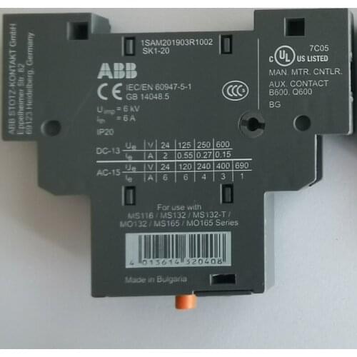 ABB SK1-20 Signaling contacts – mountable on the right 2N.O. + 0 N.C