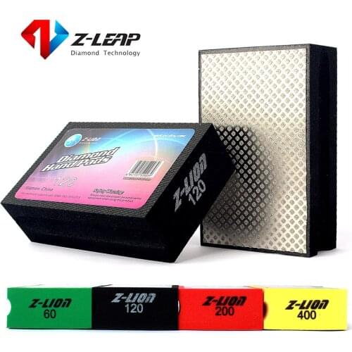 Z-LEAP 1 Piece New Design Diamond Hand Polishing Pads Copper Base Electroplated Diamond Hand Pads Sanding Disc for Stone Ceramic