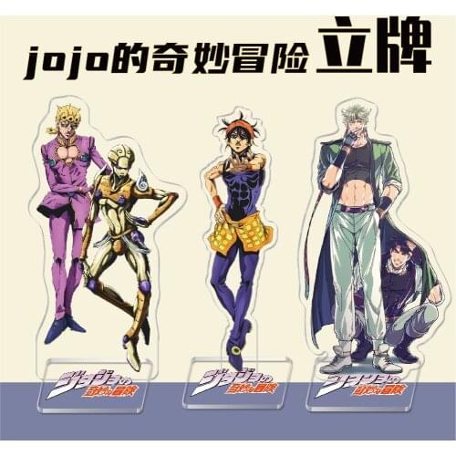 Anime JoJos Bizarre Adventure Acrylic Stand Figure Kujo Jotaro Joseph Joestar Creativity Desktop Standing Plate Toy Gifts