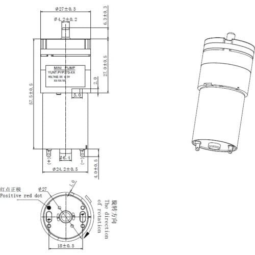 DC 6V Mini 370 Motor Micro Air Pump Oxygen Pump Aquarium Fish Tank Accessory