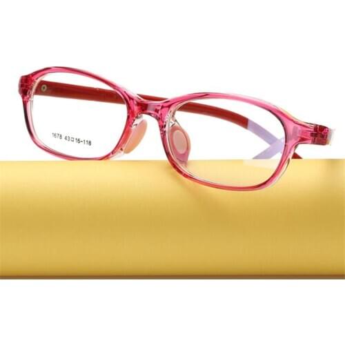 Childrens glasses Boy Girl Eyeglasses Lightweight Eyewear Frame Children Prescription Glasses frame Silicone nose care 43-16-11