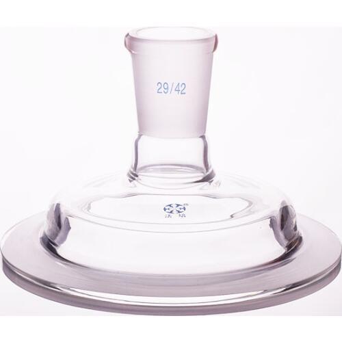 Single ground mouth reaction bottle cap,100mm/150mm/200mm/230mm flange outer diameter,Joint 29/42,Glass cover