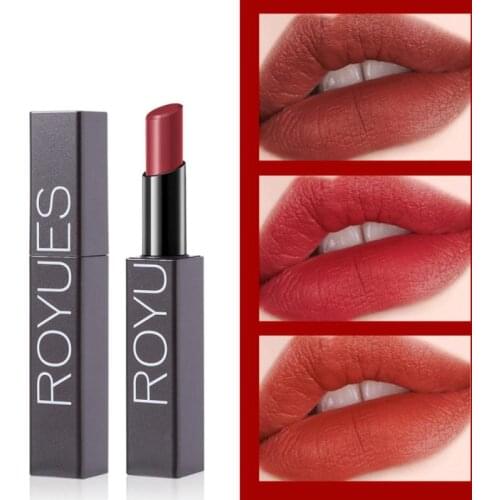 Square Tube Lipstick Silky Velvet Matte Waterproof Non-stick Cup Easy To Color Moisturizing Lipstick Lip Makeup TSLM1