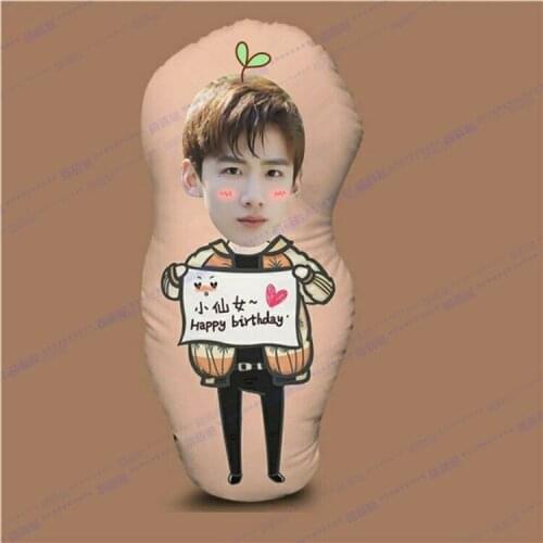 My glory Bai Jingting little bai Humanoid Pillow Real Photos Waiting Surrounding Shaped Pillow Cartoon Doll Waist Cushion Decor