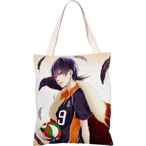 NEW Anime Haikyuu pattern handbag Bag Model canvas Shopping bag toys Gift