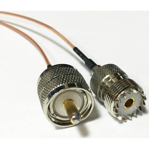New UHF Male Plug Connector Switch UHF Female Jack Connector RG178 Wholesale 15CM 6" Adapter