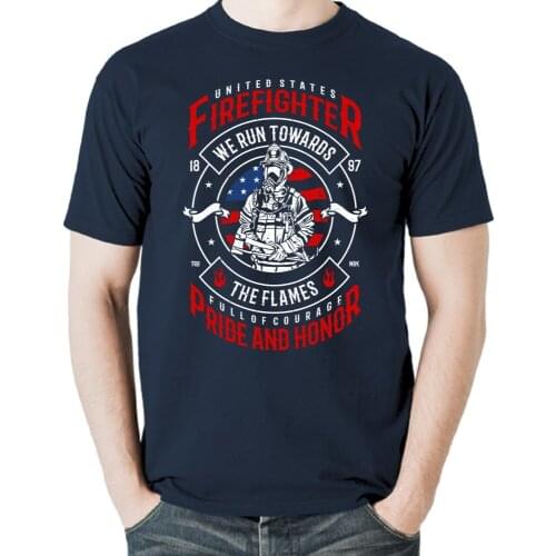 Firefighter T Shirt Fire Department Rescue Emt USA Hero Rescue Service Fireman