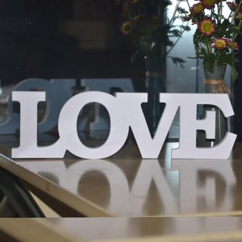 Approx 31X9x1cm "Love" White Letters Wedding Sign Wedding Decoration Marriage Table Decor Wedding Party Decorations 1Pcs/lot