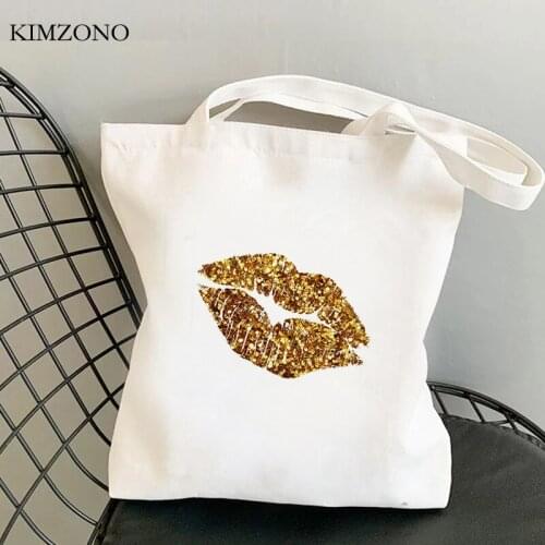 Rainbow Lipes Lgbt shopping bag shopper cotton canvas tote eco jute bag bag sac cabas bolsas ecologicas sac tissu