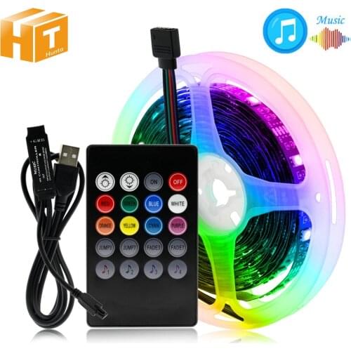 RGB Changeable USB LED Strip 5050 DIY Flexible LED Light Bluetooth Control / Music Control LED TV Background Lighting