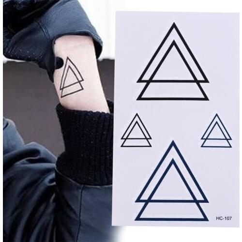 Triangle Tattoos Modern Style Unisex Body Tattoos Body Paint Waterproof Tattoos Geometric Temporary Tattoos