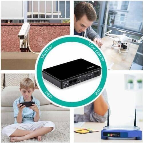 Wifi Router IP Camera Battery Backup Power Uninterruptible Power Supply DC Portable 5V 9V 12V 1A Uninterruptible Power