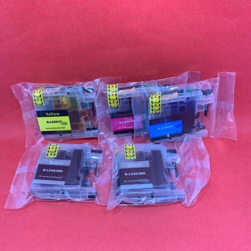 YOTAT 5pcs Compatible ink cartridge LC 663 LC663 LC663XL for Brother MFC-J2320 MFC-J2720 printer
