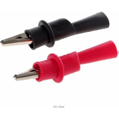 2018 1 Pair Alligator Crocodile Test Clip Clamp For Multimeter Tester Probe