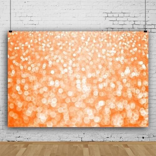 Golden Light Spot Backdrop Orange Photography Background Baby Shower Celebration Photo Booth Studio Decor