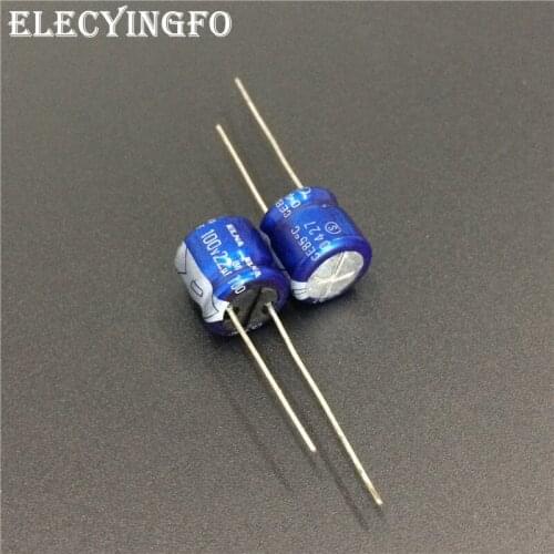 100pcs 22uF 100V22UF Japan ELNA 10x10mm Low Profile 100V22uF Audio capacitor