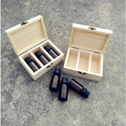 100PCS 3 Compartment Essential Oil Storage Box Portable 10ml Bottle Display Case Travel Perfume Carrying Container Storage Case