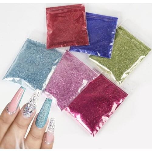 20 Packs Shiny Nail Glitter Powder Nail Professional Supplies Colored Pigment Dust Kit for DIY Manicure Art Design Decoration