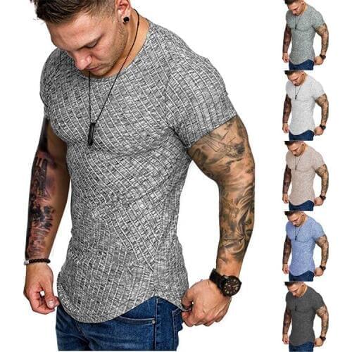 2019 Fashion Men T Shirts Summer Sports Running Top Tees Mens Clothing Short Sleeve Casual O Neck Fitness Tshirt Sportwear
