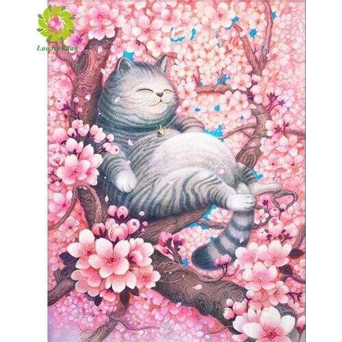 5D DIY Diamond Painting Full Square flower cat Diamond Embroidery Mosaic Landscape home Decorations