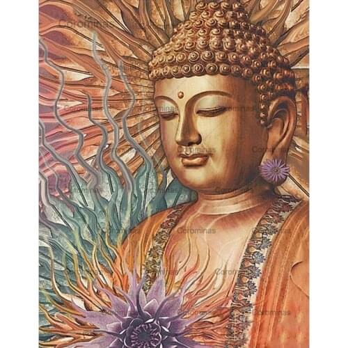 5D Diy Diamond Painting Embroidery Buddha Statue Full Square Round Drill Wall Art Cross Stitch Kit Mosaic Rhinestones Home Decor