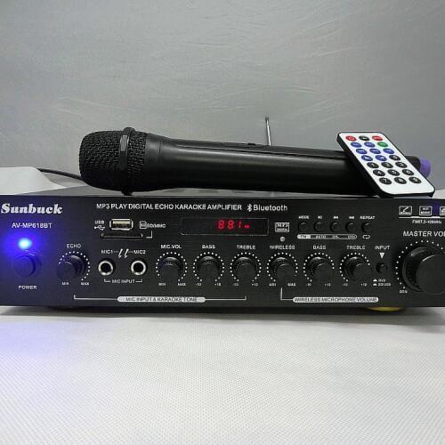 AV-MP618BT 200W+200W HiFi 2.0 channel MP3 play Bluetooth digital amplifier Home karaoke amplifier home theater audio