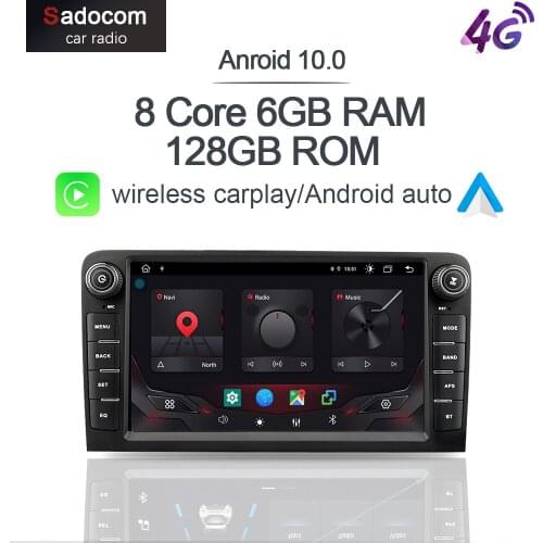 Carplay 8" 2 din Android 10.0 Car DVD player 8Core 128GB ROM 6GB autoradio car radio 4G LTE For Audi A3 2002-2010 2011 S3 RS3 RN