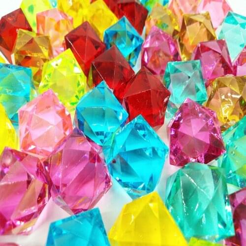 New 50pcs Multicolor resin fish tank decoration Square Crystal rhinestone Simulated ice cube Vase decoration