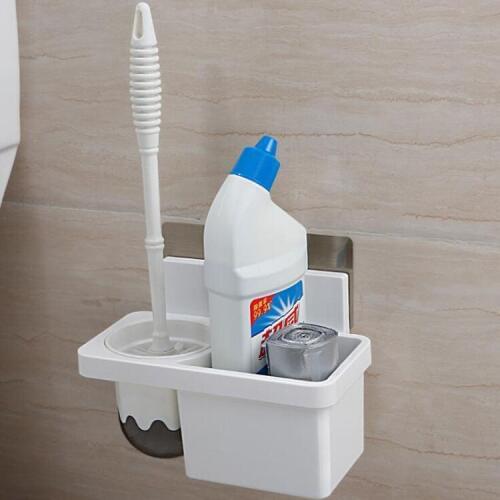 Toilet Brush Head Holder Cleaning Brush for Toilet with Storage Box Wall Hanging Household Floor Cleaning Bathroom Accessories