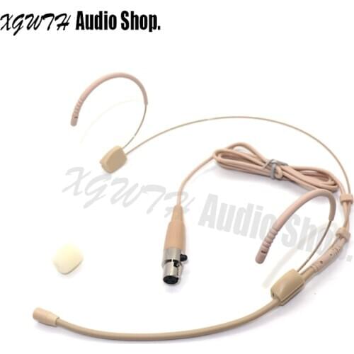 Dual Ear Hook Mic Headworn Head Wearing Headset Microphone Condenser Mic For AKG Samson ALL XLR 3PIN TA3F Wireless System