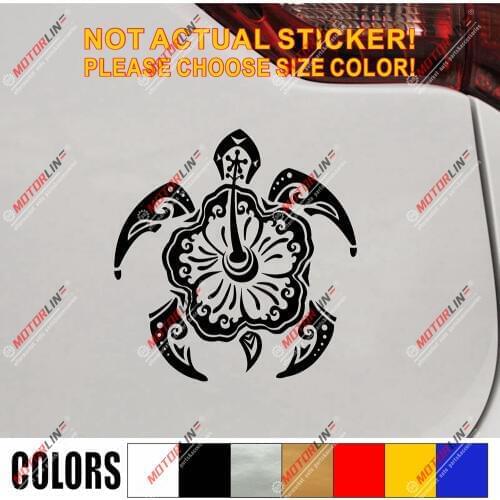 Hawaii Hibiscus Flower Tribal Decal Sticker Car Vinyl pick size color