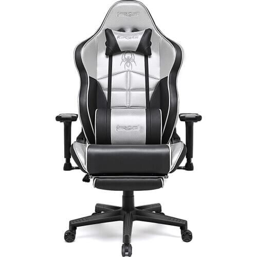 Kirogi Gaming Chair with Footrest, Ergonomic Computer Chair with Lumbar Support, Adjustable PC Gaming Chair for Adults, Large an