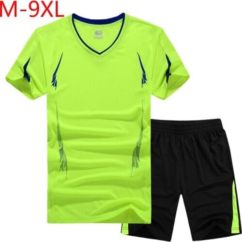 2021 Plus Size M~6xl,7xl,8xl,9xl Tops&tees Shirts Casual Tshirt Men Quick Dry T-shirt Sporting Suit T Shirt Men Tracksuits