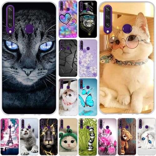 Soft Case For Huawei Y6p Silicone Case Soft TPU Phone Cover For Huawei Y6p Y6 P Y 6P Back Cover Bumper Flower Cool Protective